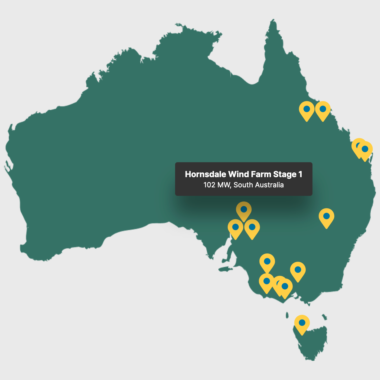 A map of solar farms on atmos renewables website
