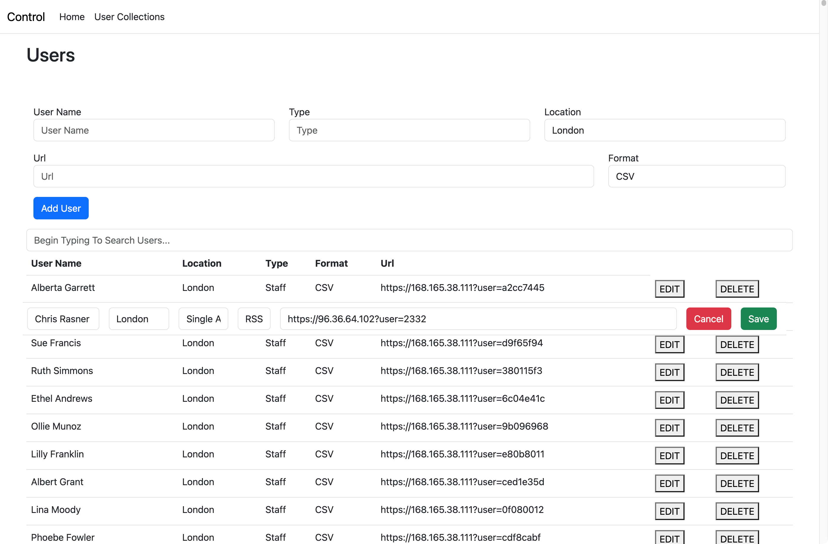 A screengrab showing a line of business ASP.NET Core MVC App with default bootstrap styling