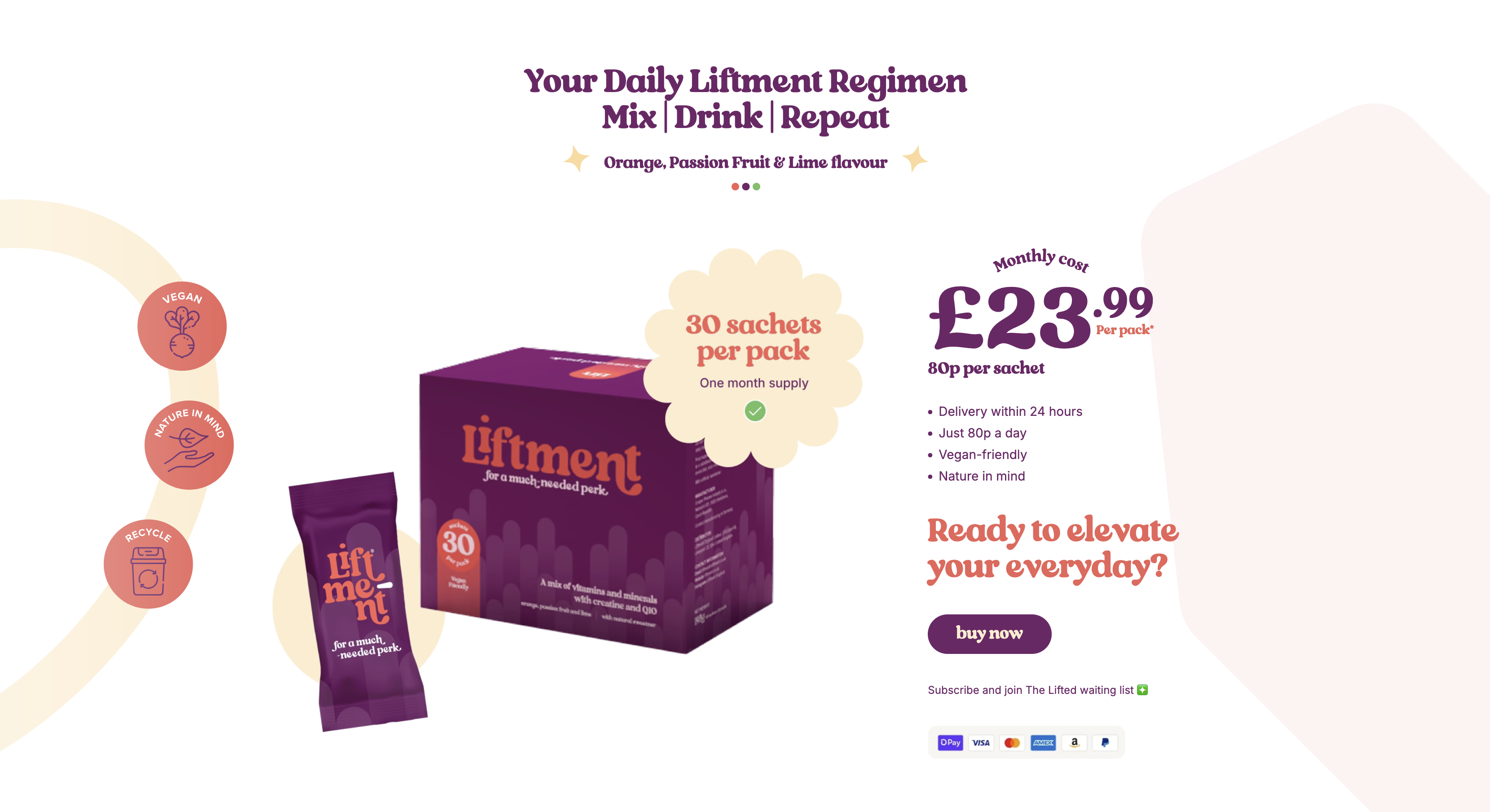 screenshot of the shopify store